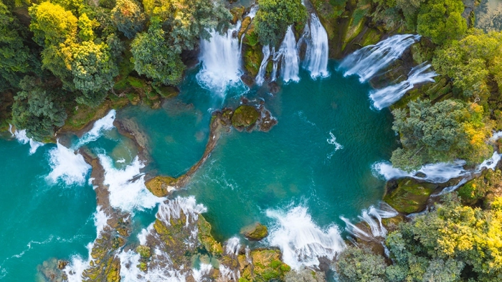 Ban Gioc Waterfall Drone Photo Tour